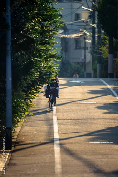 Fototapeta 夕方の住宅街の道20250830