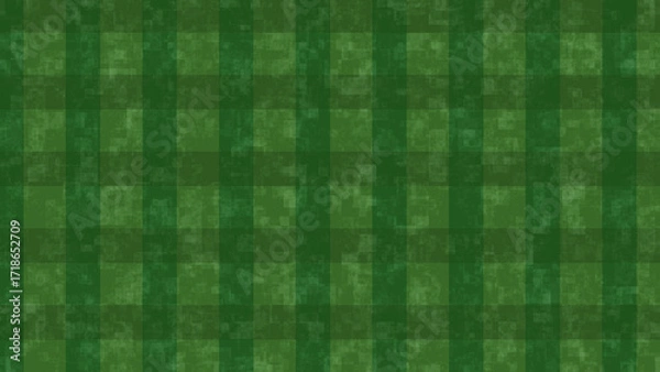 Obraz 秋にぴったりの質感あるチェック背景壁紙（グリーン）