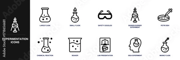 Fototapeta Experimentation Line Icon Set