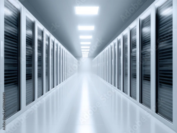 Fototapeta Data center with ai technology supports efficient climate control and advanced computing power for modern infrastructure