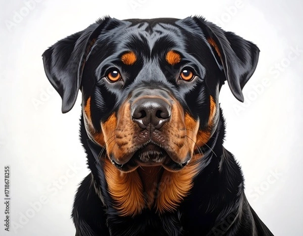Fototapeta Close-up portrait of a Rottweiler