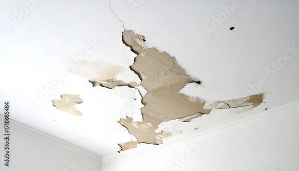 Obraz Damaged ceiling with large crack