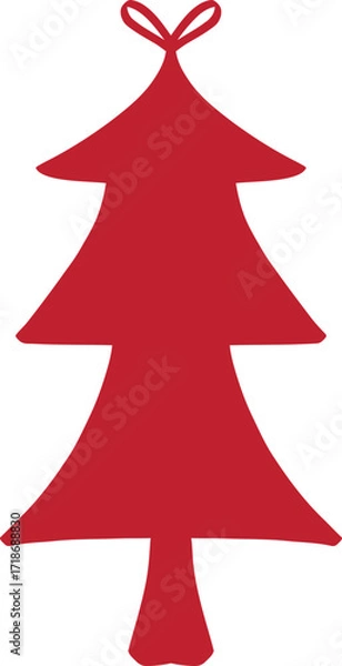 Obraz Red Christmas Tree