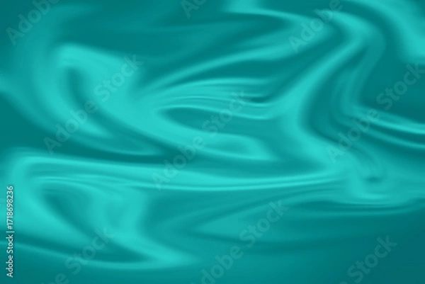Fototapeta Abstract teal silk fabric with soft folds and smooth texture creating a luxurious and flowing background