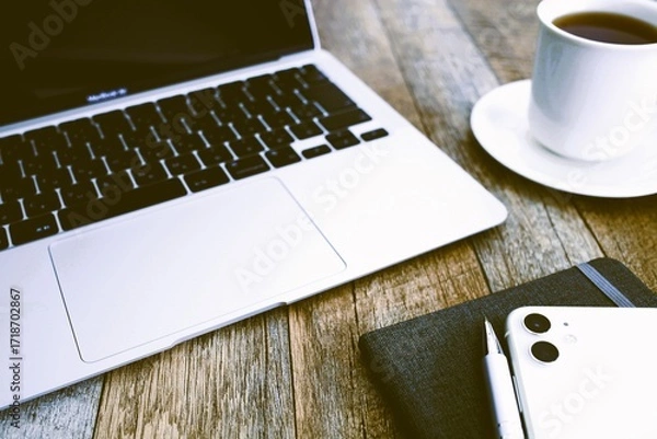 Fototapeta ビジネスイメージ　アンティーク調　レトロ調　デスクワーク　3:2