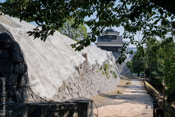 Obraz 熊本 熊本城 地震 被災 修繕跡