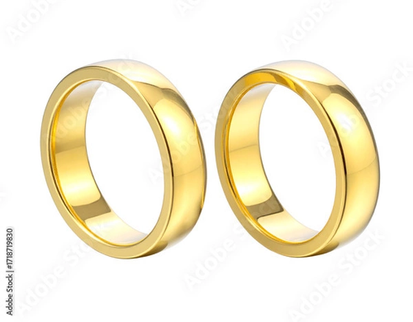 Fototapeta “Gold Hoop Earrings with Smooth Finish, isolated on a transparent background”.
