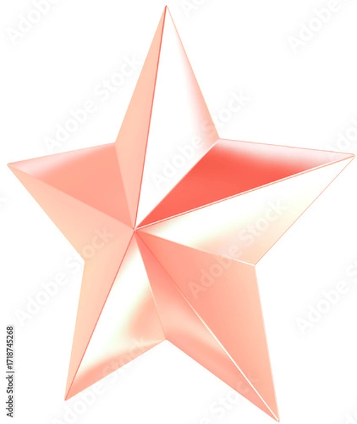 Fototapeta 3D素材_オーナメント_星_ピンク