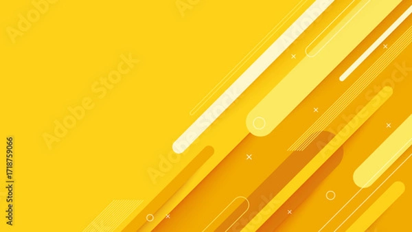Fototapeta Abstract Yellow background vector illustration with bright lines and decorative pattern