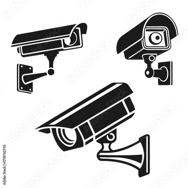 Obraz Security Camera Icon set vector Illustration design.