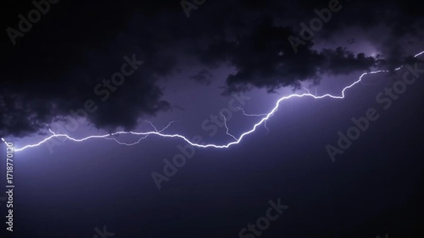 Fototapeta Lightning under the night