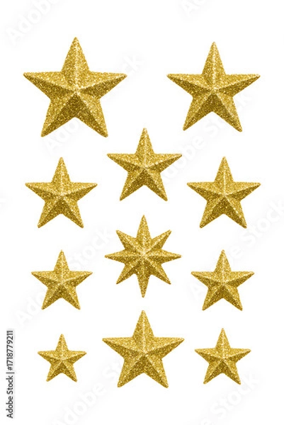 Fototapeta Glittering Golden Stars High quality Realistic image