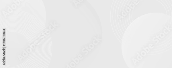 Fototapeta White geometric abstract background overlap layer on bright space with lines effect decoration.