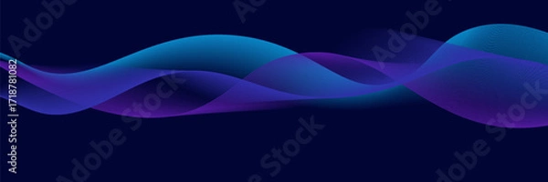 Fototapeta Abstract background design with diagonal blue and pink or purple line pattern. Vector horizontal format for digital luxury business banner, contemporary cover, luxury premium.