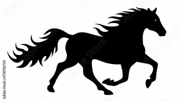 Obraz horse silhouette vector