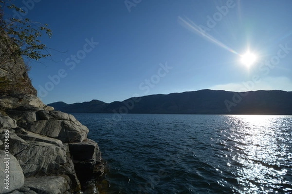 Fototapeta Lake sunset