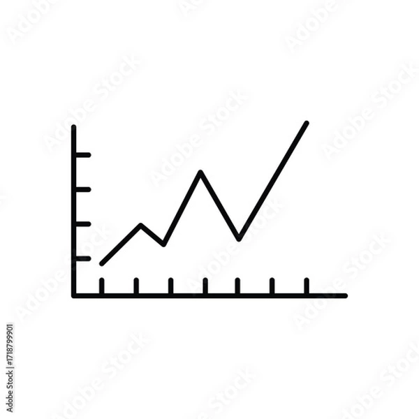 Fototapeta Business Analytics Outline Icon illustration