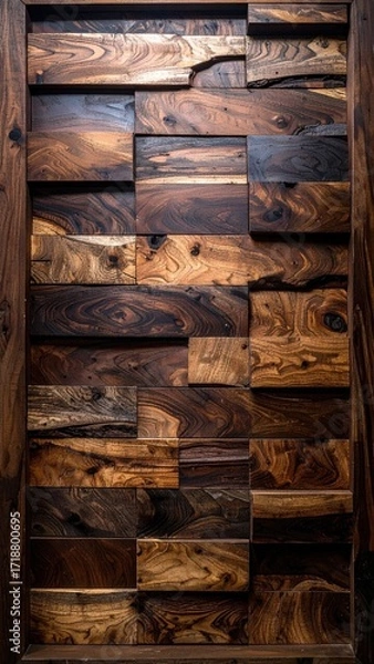 Obraz Rustic Wooden Wall Art with Unique Grain Patterns.