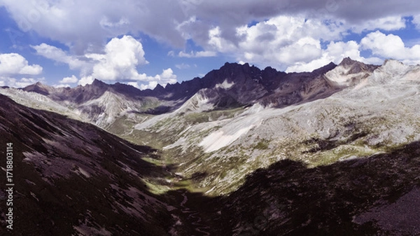 Fototapeta mountain landscape with clouds