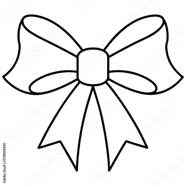 Fototapeta Pink Bow or Ribbon Vector | Elegant Decorative AI Graphic Design File for Microstock