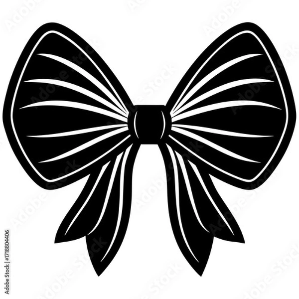 Fototapeta Pink Bow or Ribbon Vector | Elegant Decorative AI Graphic Design File for Microstock