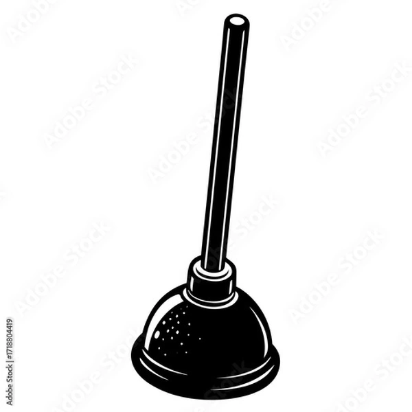 Fototapeta Plunger Icon Vector | AI Graphics Design File for Microstock Download
