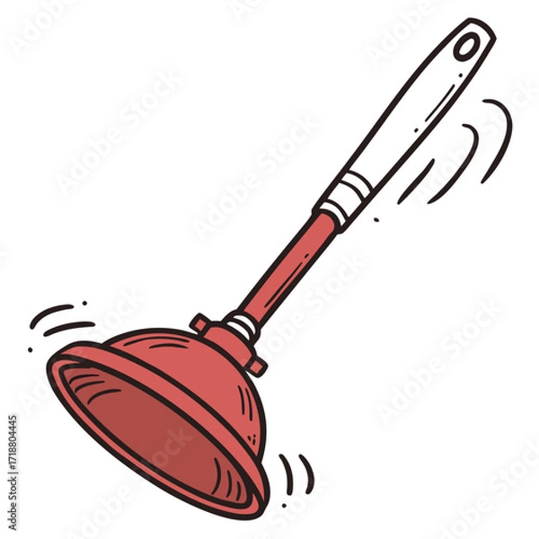 Fototapeta Plunger Icon Vector | AI Graphics Design File for Microstock Download