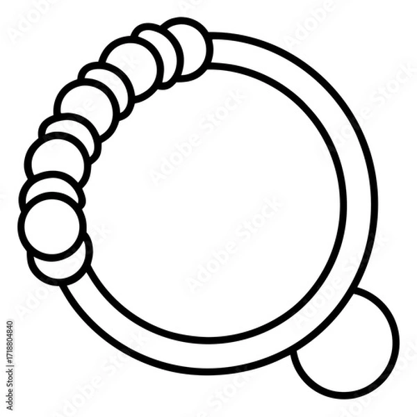 Fototapeta Editable teething ring vector icon design, perfect for baby care, nursery, and kids product graphics. AI file for microstock download. 