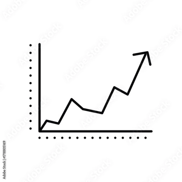 Fototapeta Business Analytics Outline Icon illustration