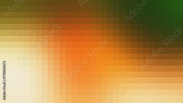 Fototapeta Colorful Mosaic Gradient Background with Grainy Noise Effect
