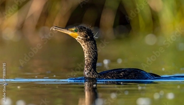 Fototapeta Bird on water, profile view (1)