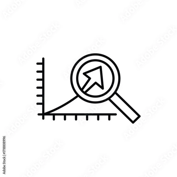 Obraz Business Analytics Outline Icon illustration