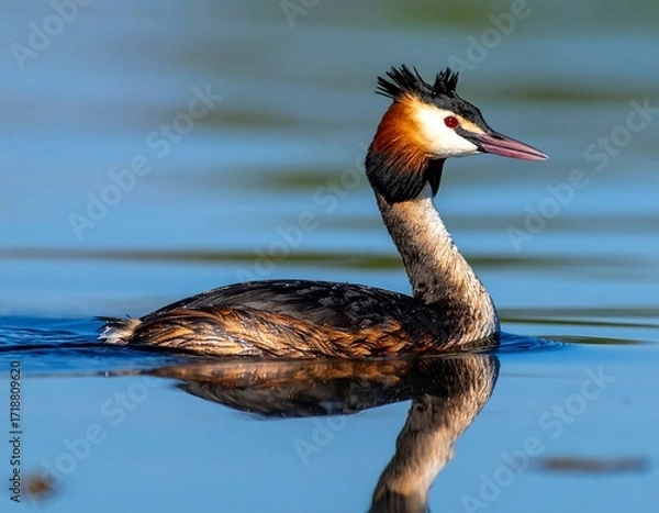 Fototapeta Bird on water, profile view