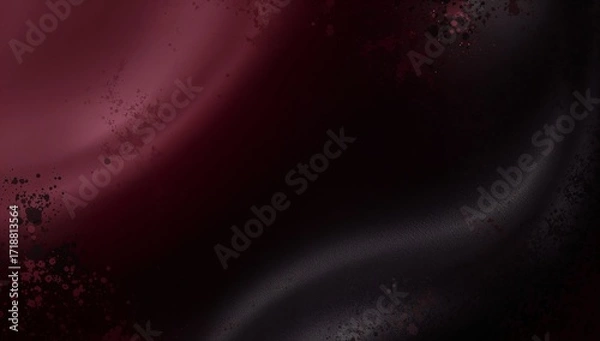Obraz Dark red fabric background with flowing folds and soft texture
