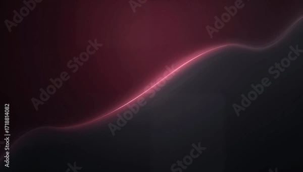 Obraz Light wisp abstract red and pink glow on dark black background