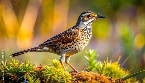 Fototapeta Bird perched in foliage