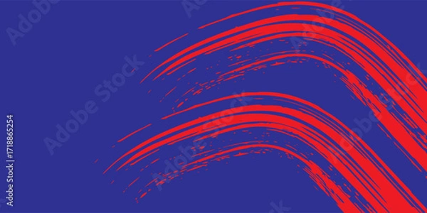 Fototapeta Abstract speed line style blue halftone banner design template. Red and blue halftone dot pattern with grunge texture. Sporty style white and black dot pop art comic, Modern, Eps 10.