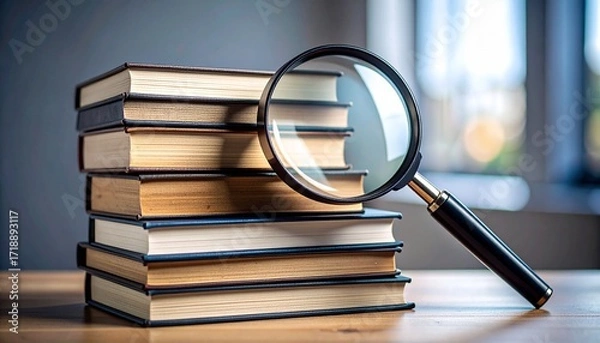 Obraz Searching for Knowledge with Books Concept