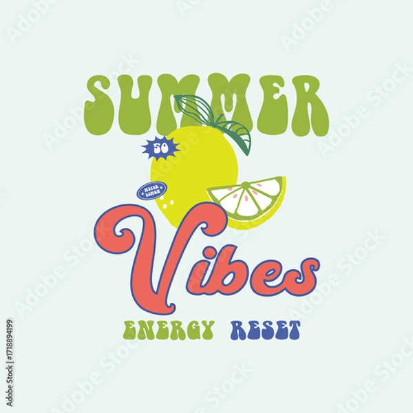 Obraz free vector fresh limon and text design.