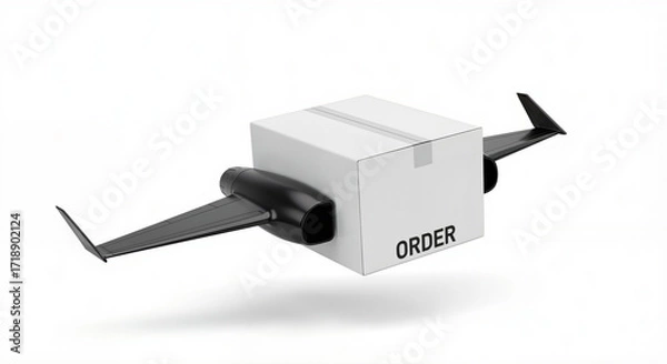 Obraz Order box has jet wings