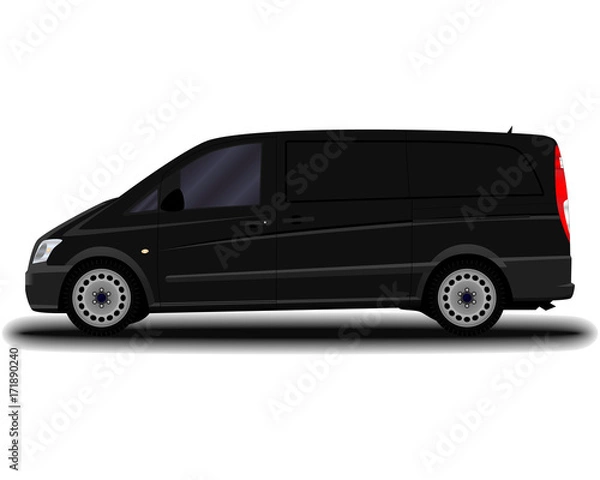 Fototapeta realistic cargo van.