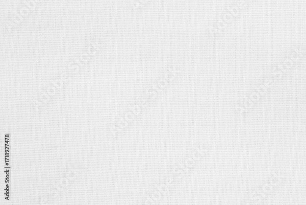 Fototapeta White cotton fabric texture background, seamless pattern of natural textile.
