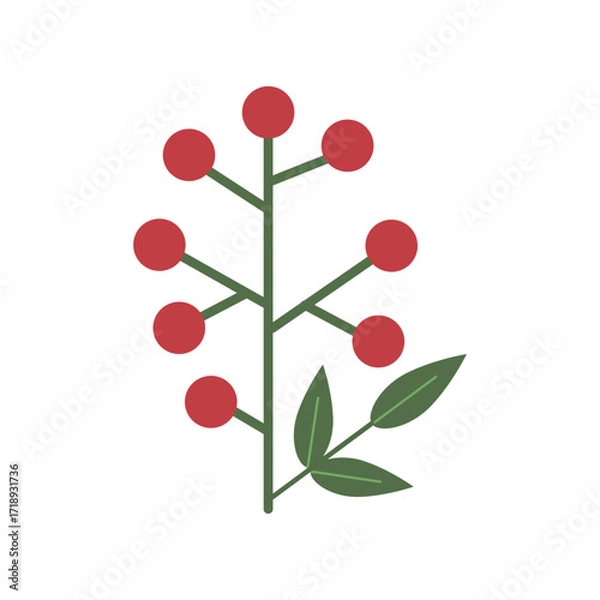 Obraz 南天のイラスト（塗り・小）