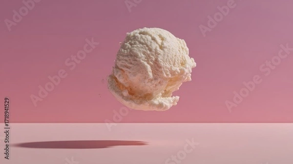 Fototapeta Joyful Mood Summer Dessert with Dripping Scoops