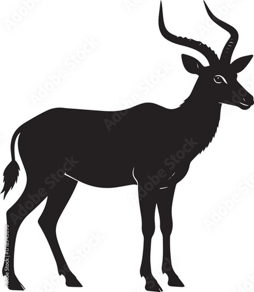 Fototapeta  Minimal Antelope Shape Vector Illustration