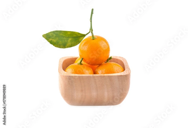 Obraz kumquat orange that placed on white background.