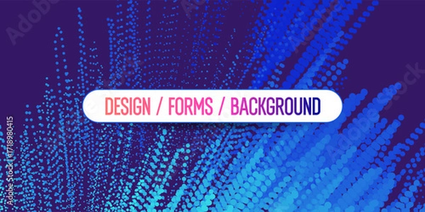 Obraz Futuristic Abstract Background with Dots. Motion Vector Illustration.