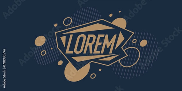 Obraz Abstract composition with dynamic and geometric shapes. Modern template for advertising, vector background for design.