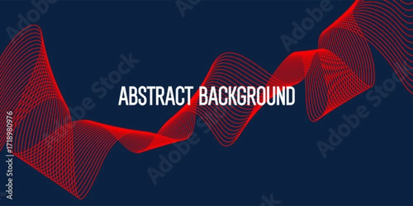 Obraz A design element. Vector graphics. Abstract illustration for the presentation and placement of various text information. A simple, elegant background with wavy lines.