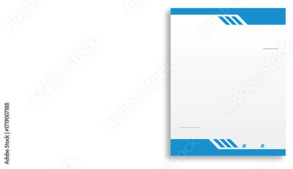 Fototapeta Modern Abstract Corporate Trendy Letterhead Vector Template Vector Shape Design